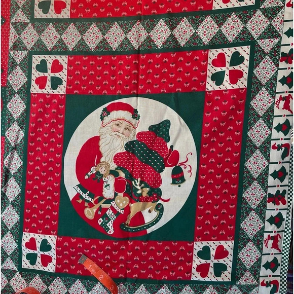 Lot Of Two Springs QUILT SQUARES Christmas Fabric 6536/6534 Cut & Sew 45"x35" - Picture 12 of 14